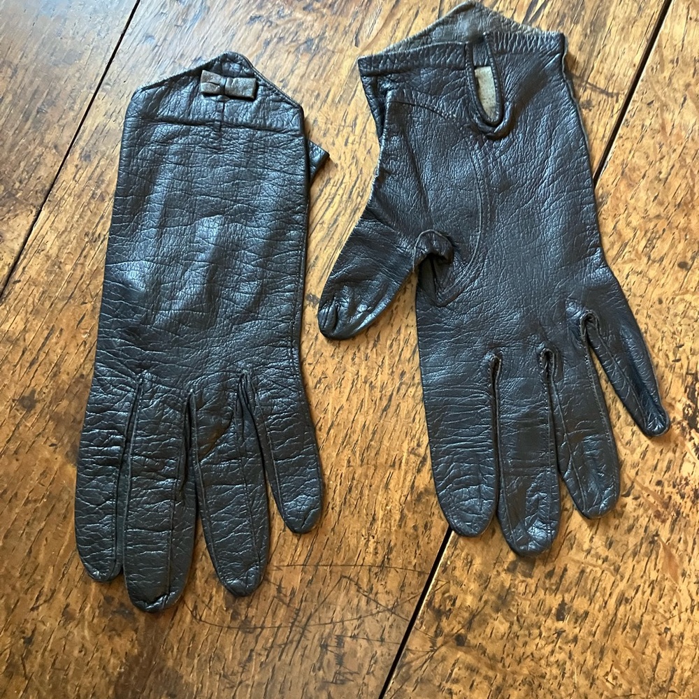 Men's Black Leather Gloves